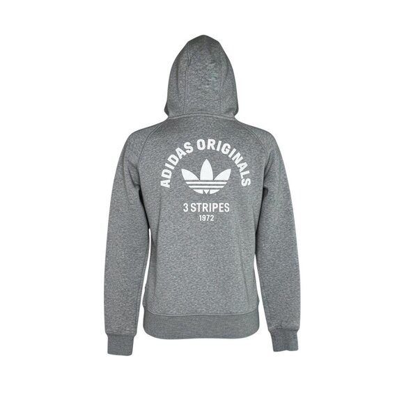 Adidas Originals Gray Essentials Full Zip Hoodie – Size Small - Picture 4 of 7